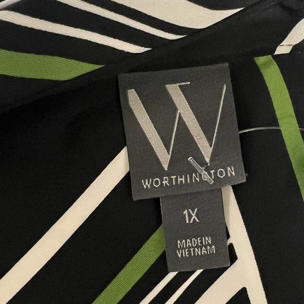 Worthington Black and Green Patterned Dress - Picture 10 of 10